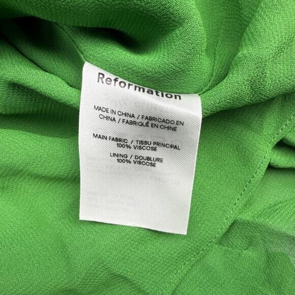 REFORMATION Esther Dress Kelly Size 0 - Picture 7 of 8